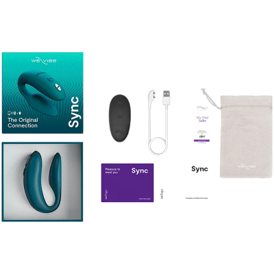 WE-VIBE - SYNC 2 VIBRADOR AJUSTÁVEL PARA CASAIS VERDE VELUDO - D-247124 - Dona Pimenta
