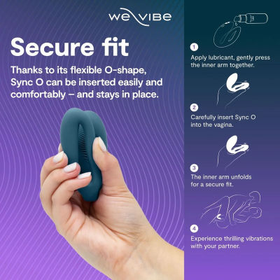 WE-VIBE - SYNC 2 VIBRADOR AJUSTÁVEL PARA CASAIS VERDE VELUDO - D-247124 - Dona Pimenta