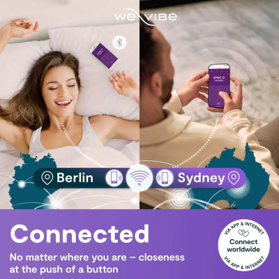 WE-VIBE - SYNC 2 VIBRADOR AJUSTÁVEL PARA CASAIS VERDE VELUDO - D-247124 - Dona Pimenta