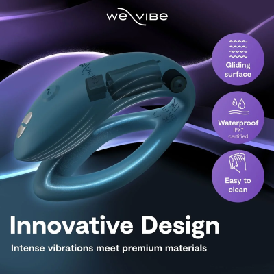 WE-VIBE - SYNC 2 VIBRADOR AJUSTÁVEL PARA CASAIS VERDE VELUDO - D-247124 - Dona Pimenta