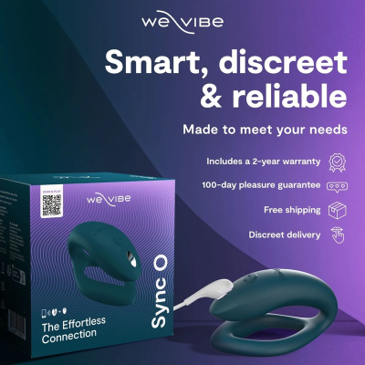 WE-VIBE - SYNC 2 VIBRADOR AJUSTÁVEL PARA CASAIS VERDE VELUDO - D-247124 - Dona Pimenta