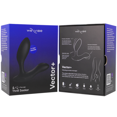 WE-VIBE - VECTOR+ MASSAGER VIBRANTE DE PRÓSTATA PRETO - D-235697 - Dona Pimenta