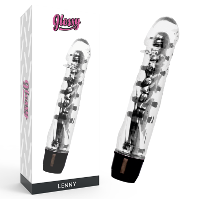 GLOSSY LENNY VIBRADOR NEGRO - D-221098 - Dona Pimenta