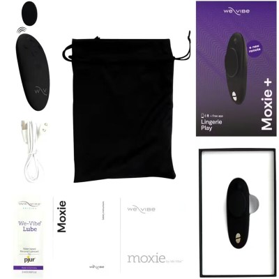 WE-VIBE - MOXIE + CLITORAL VIBRATOR SATIN BLACK - D-235692 - Dona Pimenta