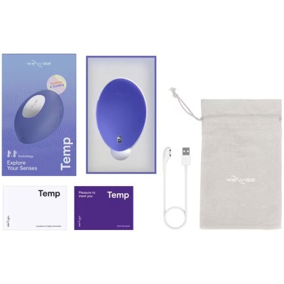 WE-VIBE - VIBRADOR COM AQUECIMENTO E RESFRIAMENTO TEMP, AZUL LAVANDA - D-247134 - Dona Pimenta