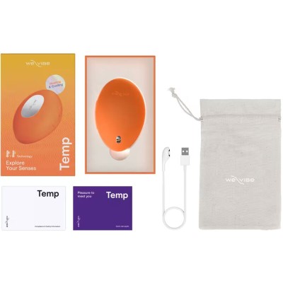 WE-VIBE - VIBRADOR COM AQUECIMENTO E RESFRIAMENTO TEMP TANGERINA - D-247135 - Dona Pimenta