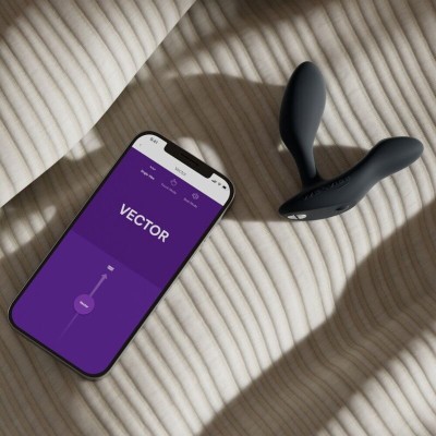 WE-VIBE - VECTOR+ MASSAGER VIBRANTE DE PRÓSTATA PRETO - D-235697 - Dona Pimenta