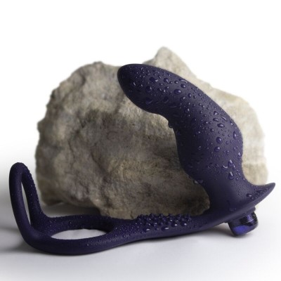 ROCKS-OFF - NOVA ZENTURIAN PLUG VIBRATÓRIO PARA PRÓSTATA COM ANÉIS 16 MODOS AZUL ESCURO - D-246902 - Dona Pimenta