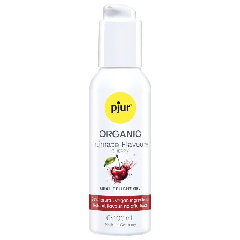 PJUR - GEL ORAL DELICIOSO COM SABORES ÍNTIMOS DE CEREJA ORGÂNICOS 100 ML - D-247097 - Dona Pimenta