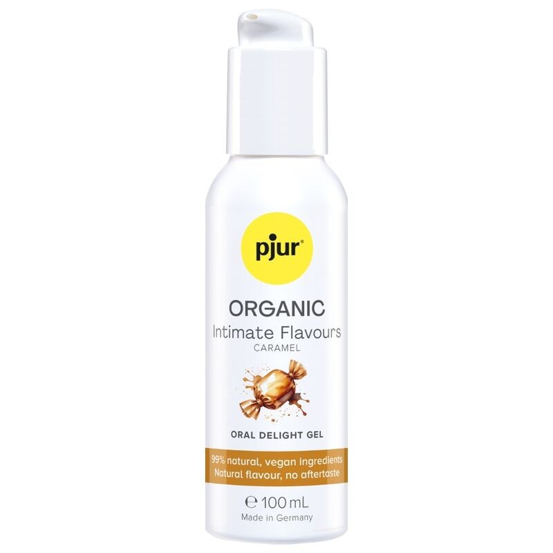 PJUR - GEL ORAL DELICIOSO COM SABORES ÍNTIMOS DE CARAMELO ORGÂNICO 100 ML - D-247098 - Dona Pimenta