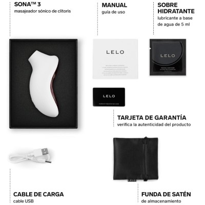LELO - SONA 3 CREME MASSAGEADOR CLITÓRICO SÔNICO - D-245057 - Dona Pimenta