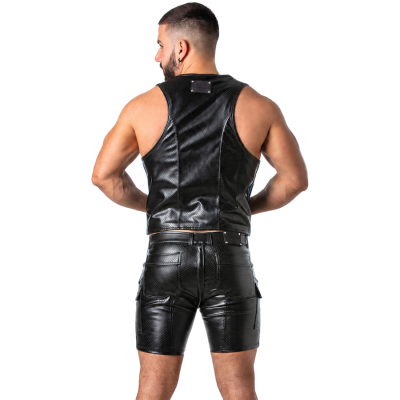 LOCKER GEAR - PUNCH HOLE LEATHERETTE COLETE AZUL S - D-247295 - Dona Pimenta