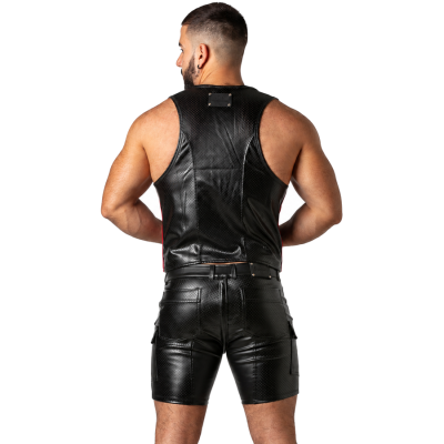 LOCKER GEAR - PUNCH HOLE LEATHERETTE COLETE AZUL S - D-247295 - Dona Pimenta