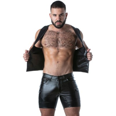 LOCKER GEAR - PUNCH HOLE LEATHERETTE COLETE AZUL S - D-247295 - Dona Pimenta
