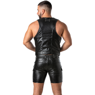 LOCKER GEAR - PUNCH HOLE LEATHERETTE COLETE AZUL S - D-247295 - Dona Pimenta