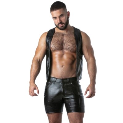 LOCKER GEAR - PUNCH HOLE LEATHERETTE COLETE AZUL S - D-247295 - Dona Pimenta