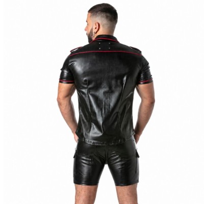 LOCKER GEAR - PUNCH HOLE LEATHERETTE CAMISA BRANCO S - D-247311 - Dona Pimenta
