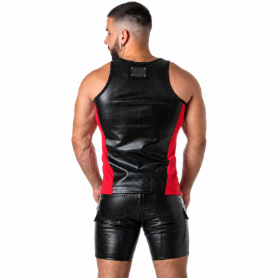 LOCKER GEAR - PUNCH HOLE LEATHERETTE CAMISOLA DE ALÇAS AZUL S - D-247327 - Dona Pimenta