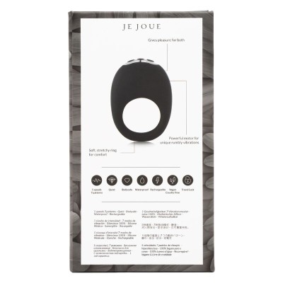 JE JOUE - VIBRADOR PRETO RECARREGÁVEL COM CONTROLE REMOTO - D-246355 - Dona Pimenta