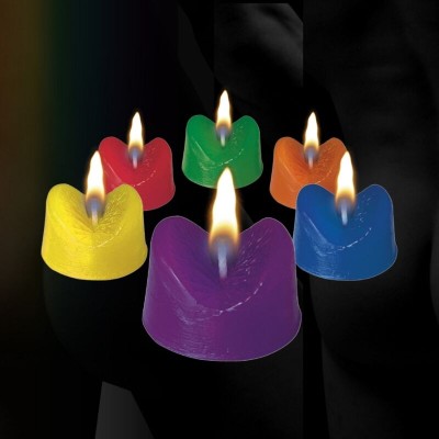 SPENCER & FLEETWOOD - BLAZING BOOTY ANUS CANDLES VELAS DE FESTA EM FORMA DE ÂNUS - D-247365 - Dona Pimenta