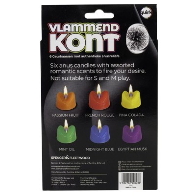 SPENCER & FLEETWOOD - BLAZING BOOTY ANUS CANDLES VELAS DE FESTA EM FORMA DE ÂNUS - D-247365 - Dona Pimenta