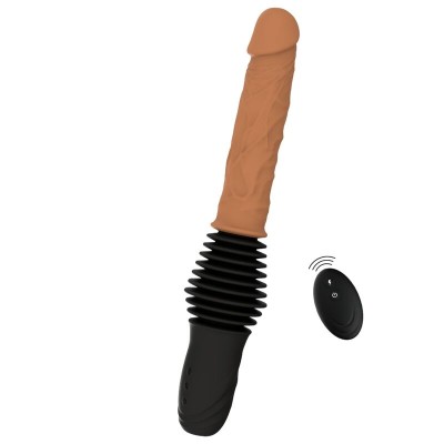 HIDDEN DESIRE - VIBRADOR DE DUPLA EMPUNHAÇÃO REALISTA INFERNO COM CONTROLE REMOTO 40,5 CM TOM DE PELE CLARO - D-246937 - Dona Pi