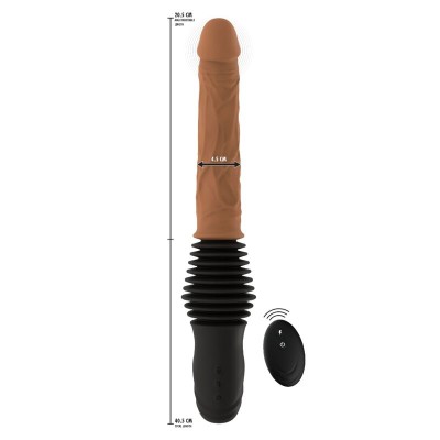 HIDDEN DESIRE - VIBRADOR DE DUPLA EMPUNHAÇÃO REALISTA INFERNO COM CONTROLE REMOTO 40,5 CM TOM DE PELE CLARO - D-246937 - Dona Pi