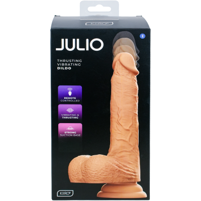 KIIROO - JULIO DILDO REALISTA COM IMPULSO AUTOMÁTICO, VIBRAÇÃO E CONTROLO REMOTO SEM FIOS - D-247140 - Dona Pimenta