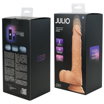 KIIROO - JULIO DILDO REALISTA COM IMPULSO AUTOMÁTICO, VIBRAÇÃO E CONTROLO REMOTO SEM FIOS - D-247140 - Dona Pimenta