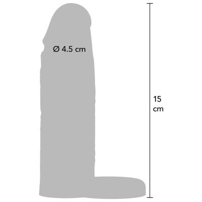HIDDEN DESIRE - MANGA EXTENSORA DE SILICONE LÍQUIDO INFERNO COM ANEL – 15 CM – Ø 4,5 CM – TOM DE PELE - D-246934 - Dona Pimenta