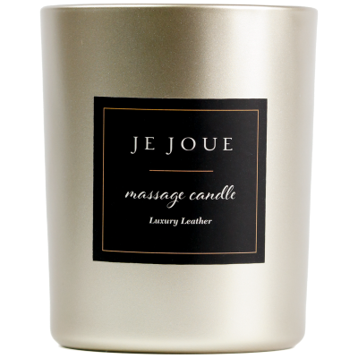 JE JOUE - LUXURY LEATHER VELA DE MASSAGEM COM ÓLEO QUENTE AROMA DE COURO 160 G - D-247150 - Dona Pimenta