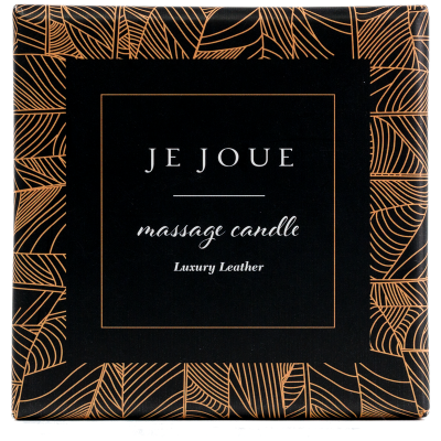 JE JOUE - LUXURY LEATHER VELA DE MASSAGEM COM ÓLEO QUENTE AROMA DE COURO 160 G - D-247150 - Dona Pimenta
