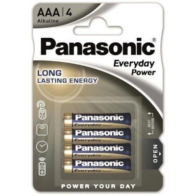 PANASONIC - PILHA ALCALINA AAA EVERYDAY POWER LR03 BLISTER*4 - D-246652 - Dona Pimenta