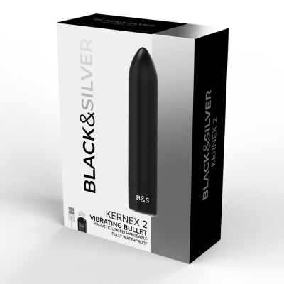 BLACK&SILVER&trade;- BALA MAGNÉTICA VIBRANTE PRETA KERNEX 2 PRETA - D-223177 - Dona Pimenta