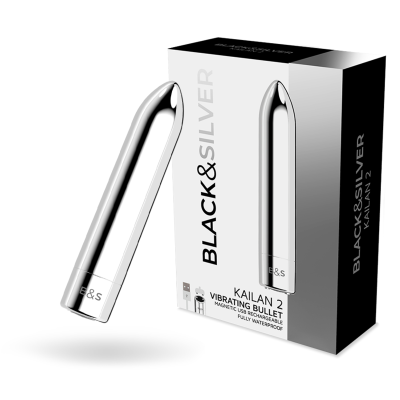 BLACK&SILVER&trade;- BALA MAGNÉTICA VIBRANTE KAILAN 2 PRATA - D-223178 - Dona Pimenta