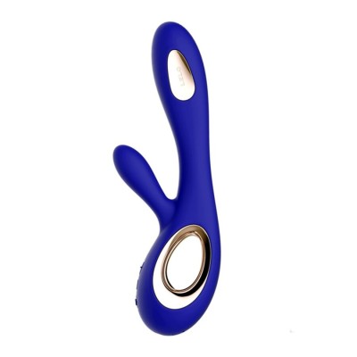 LELO SORAYA WAVE VIBRADOR DE COELHO PROFUNDO AZUL MEIA-NOITE - D-223490 - Dona Pimenta
