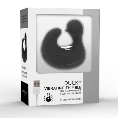 BLACK&SILVER&trade;- DEDAL DE PATO ESTIMULANTE DE SILICONE RECARREGÁVEL DUCKYMANIA - D-224111 - Dona Pimenta