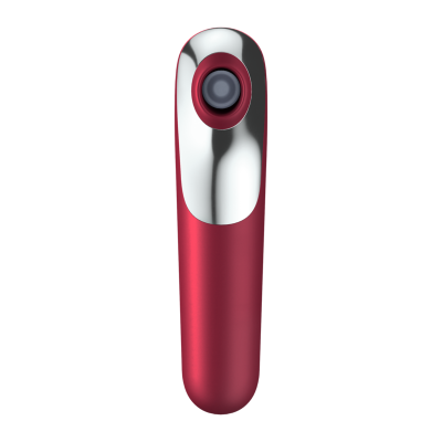 SATISFYER DUAL LOVE VIBRADOR Y SUCCIONADOR CON AIRE PULSADO ROJO - D-226764 - Dona Pimenta