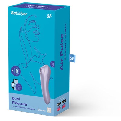 SATISFYER DUAL PLEASURE AIR PULSE MALVA - D-226942 - Dona Pimenta