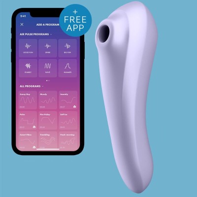 SATISFYER DUAL PLEASURE AIR PULSE MALVA - D-226942 - Dona Pimenta