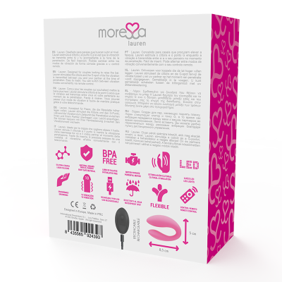 ESTIMULADOR DE PARCEIRO DE CONTROLE REMOTO MORESSA LAUREN - D-228130 - Dona Pimenta