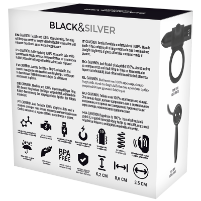 BLACK&SILVER&trade;- CAMERON CONTROLE REMOTO COCKRING WATCHME - D-228300 - Dona Pimenta