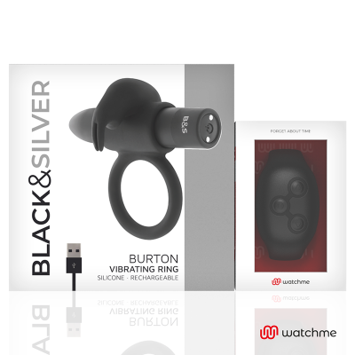 BLACK&SILVER&trade;- BURTON REMOTE CONTROL COCKRING WATCHME - D-228301 - Dona Pimenta