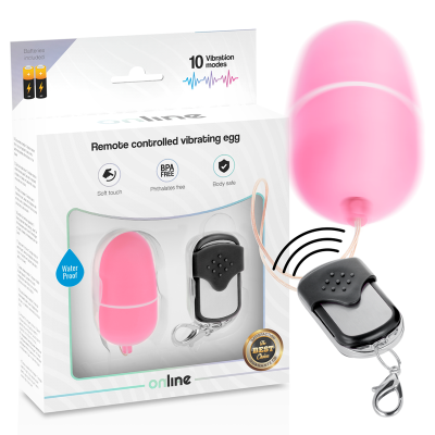 ONLINE™- OVO VIBRANTE COM CONTROLE REMOTO M ROSA - D-230528 - Dona Pimenta