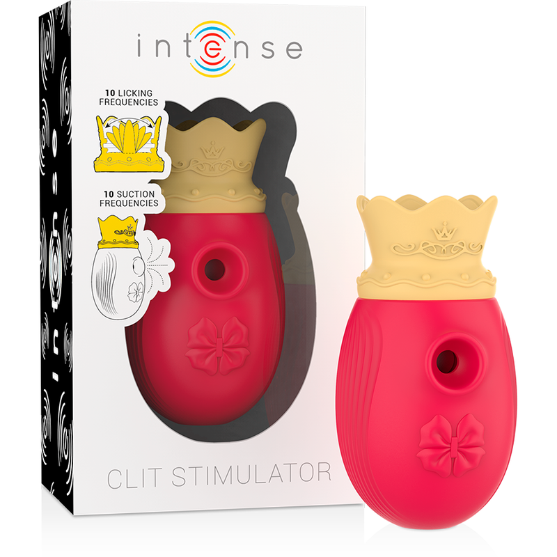 ESTIMULADOR DE CLITÓRIS INTENSO 10 FREQUÊNCIAS DE LAMBEDURA E SUCÇÃO - VERMELHO - D-230639 - Dona Pimenta