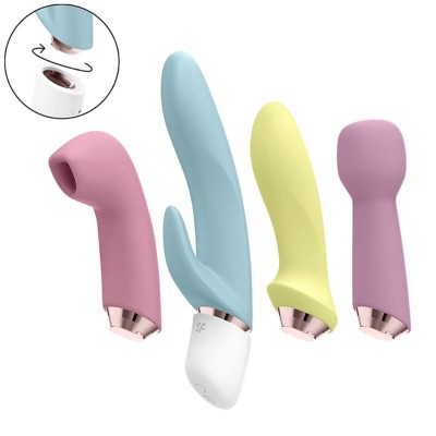 SATISFYER MARVELOUS FOUR - CONJUNTO DE VIBRADOR E PULSO DE AR D-230780