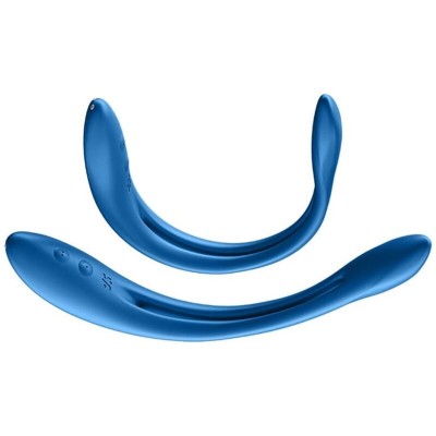 SATISFYER ELASTIC GAME MULTI VIBRADOR - AZUL - D-231017 - Dona Pimenta