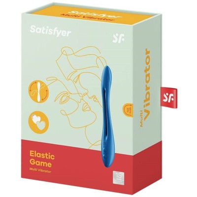 SATISFYER ELASTIC GAME MULTI VIBRADOR - AZUL - D-231017 - Dona Pimenta