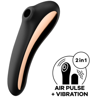 ESTIMULANTE CLIT DE BEIJO DUPLO SATISFYER - PRETO - D-231142 - Dona Pimenta