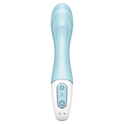 SATISFYER AIR PUMP VIBRATOR 5+ INFLATABLE G-SPOT VIBRATOR APP - BLUE - D-232170 - Dona Pimenta